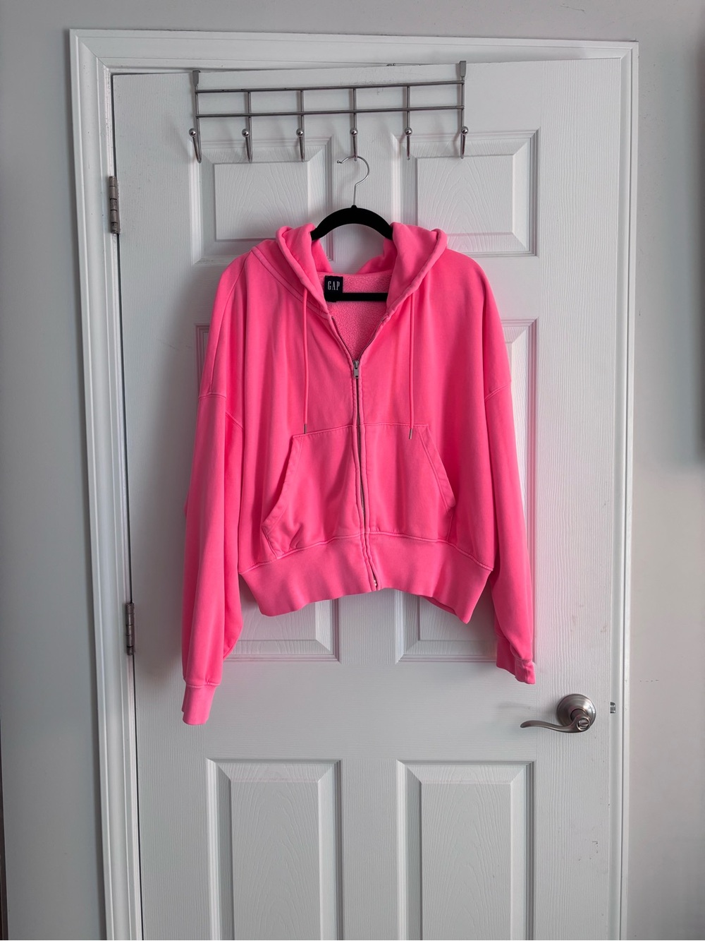 GAP Neon Coral/ Pink Vintage Soft Wedge Hoodie, XL